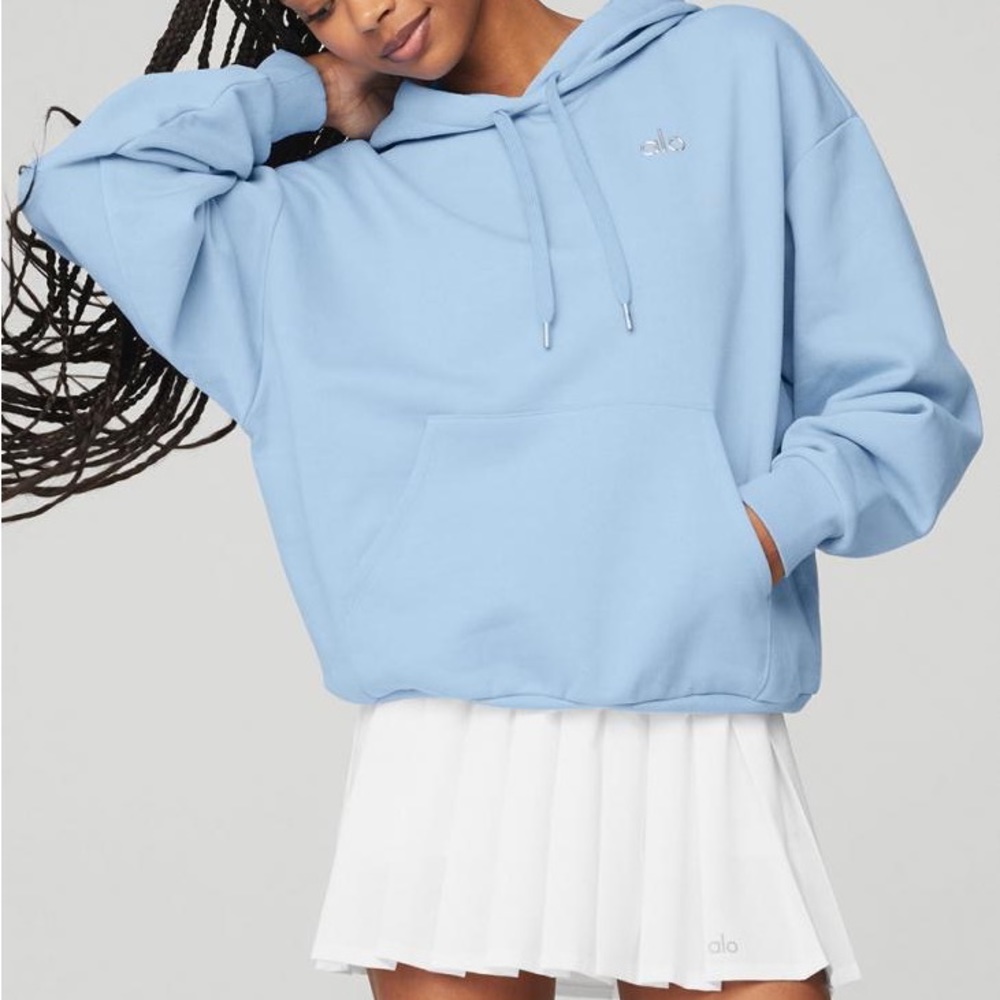 Alo Yoga Accolade Hoodie in Tidal Blue